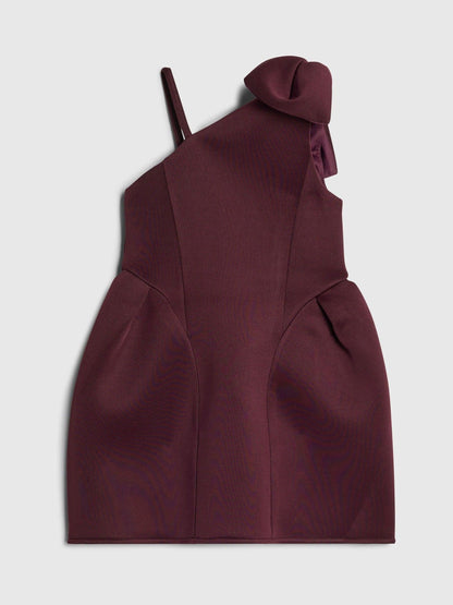 River Island Red Asymmetric Bow Scuba Dress - image 2