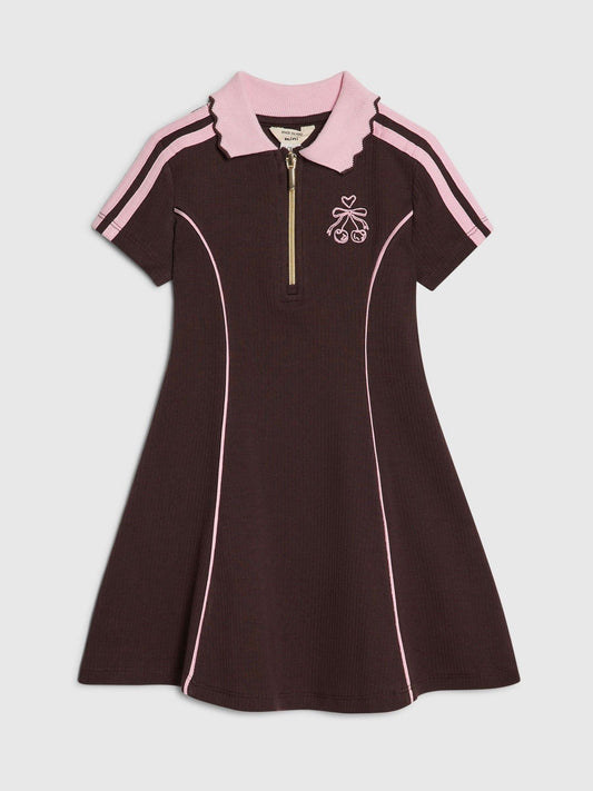 Dsiney Kidz - River Island Brown Rib Polo Dress image 1