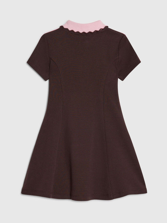 Dsiney Kidz - River Island Brown Rib Polo Dress image 2