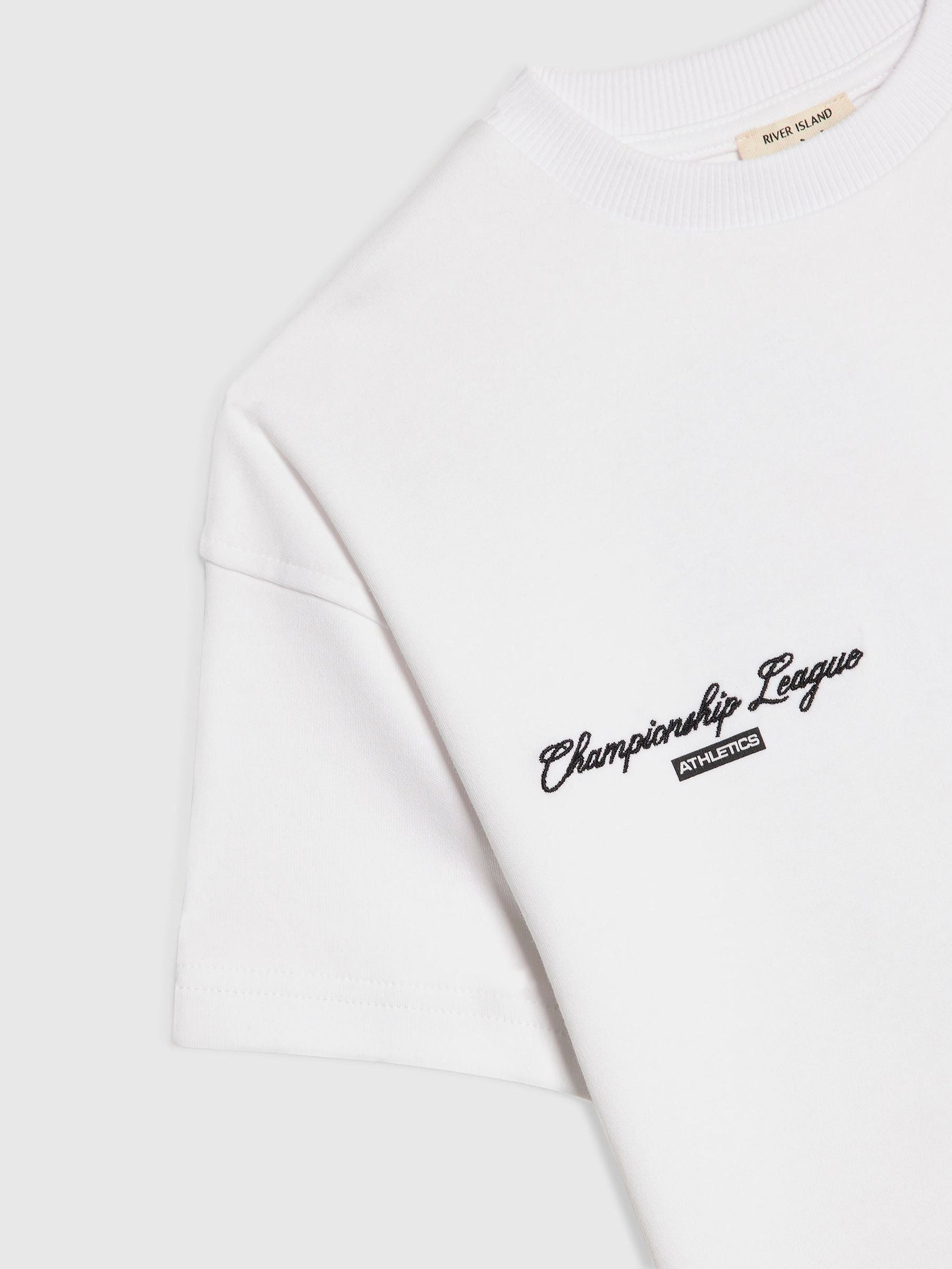 Dsiney Kidz - River Island White Oversized  Football Bear T-Shirt image 3
