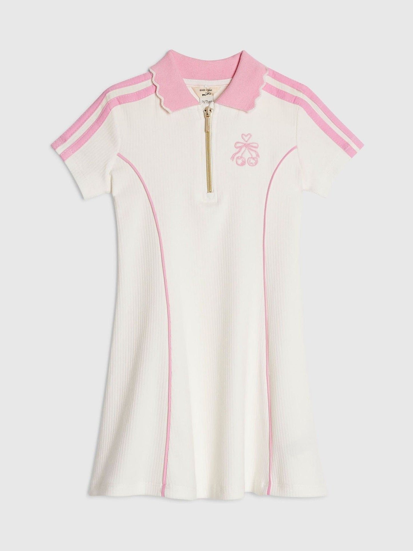 Dsiney Kidz - River Island Cream Rib Polo Dress image 1