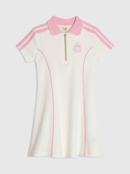 Dsiney Kidz - River Island Cream Rib Polo Dress image 1