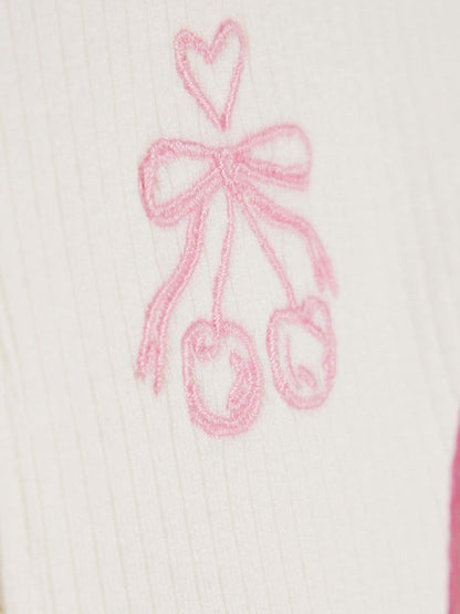 Dsiney Kidz - River Island Cream Rib Polo Dress image 4