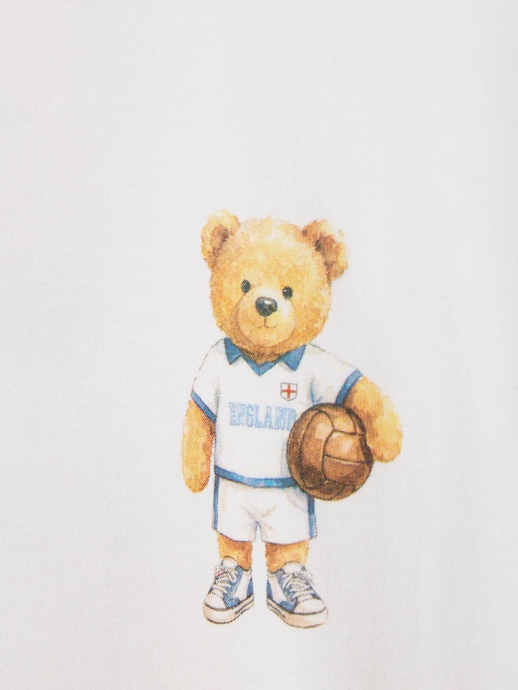 Dsiney Kidz - River Island White Oversized England Bear T-Shirt image 4