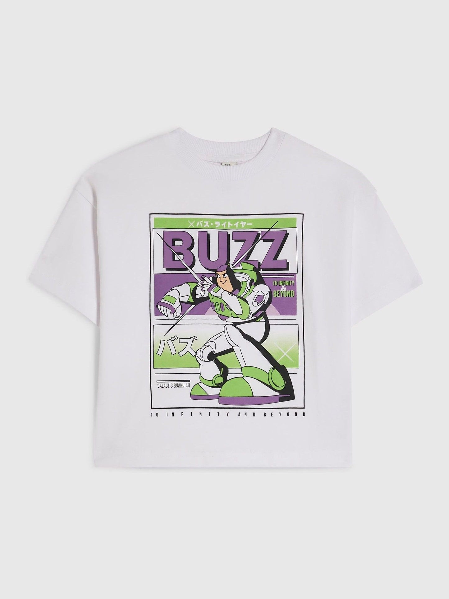 Dsiney Kidz - River Island White Regular Fit Buzz Toy Story T-Shirt image 1