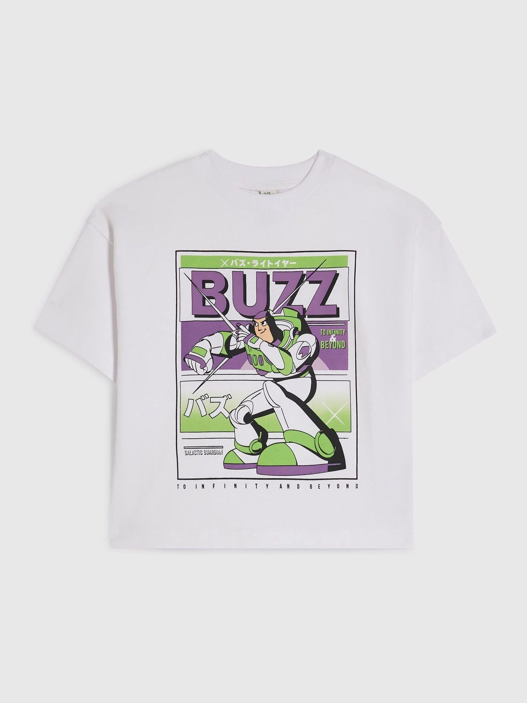 Dsiney Kidz - River Island White Regular Fit Buzz Toy Story T-Shirt image 1
