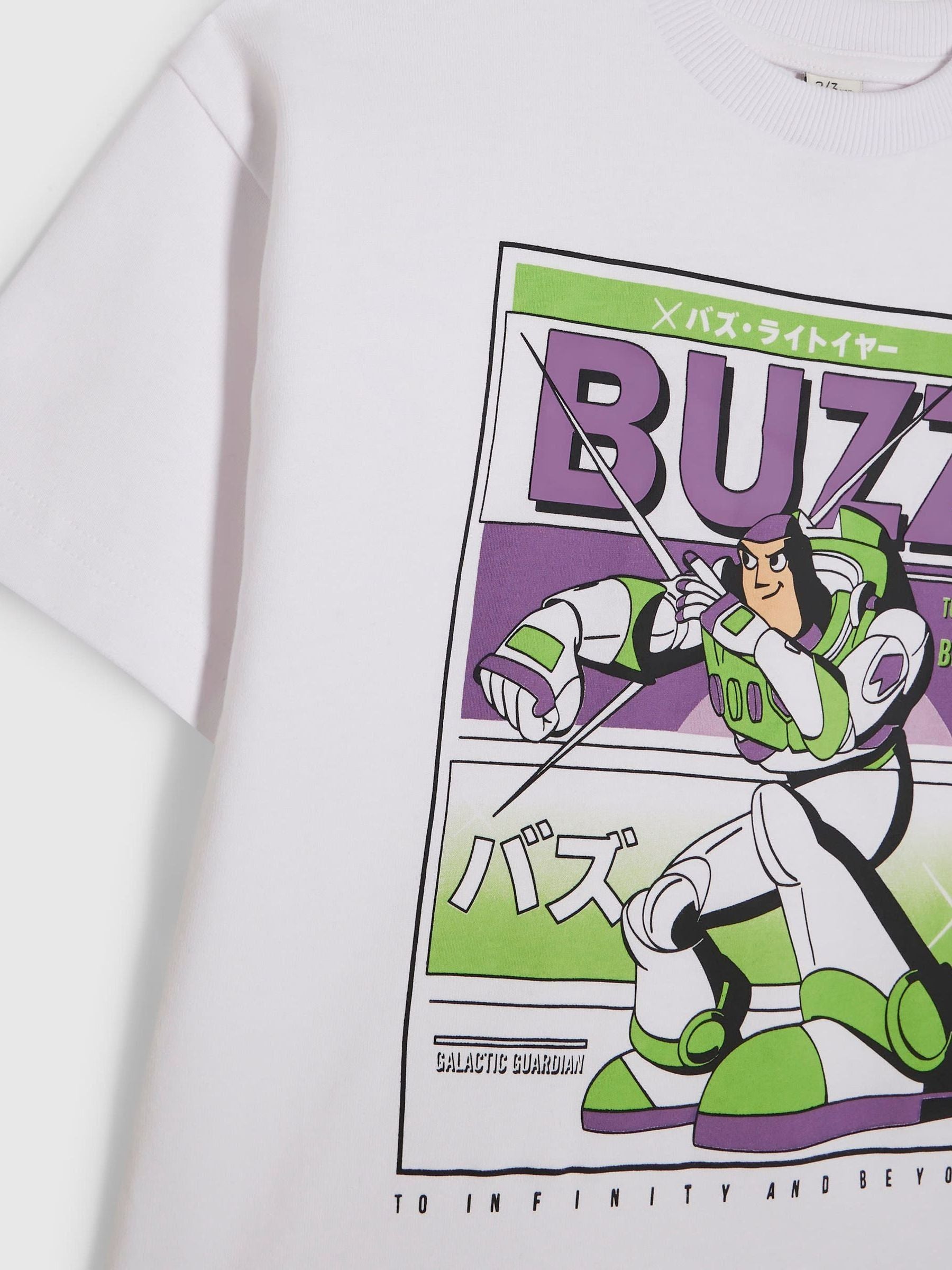 Dsiney Kidz - River Island White Regular Fit Buzz Toy Story T-Shirt image 3