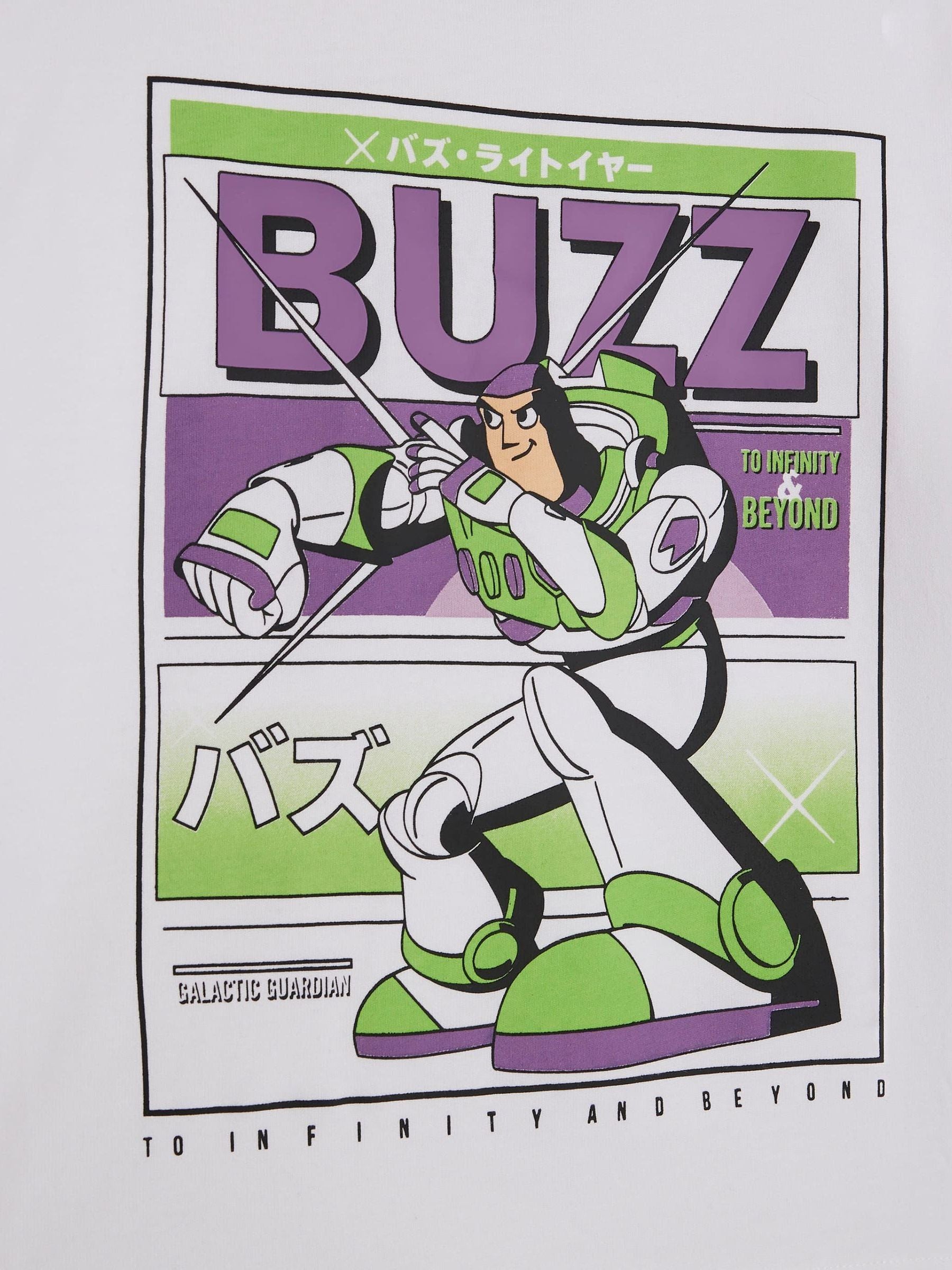 Dsiney Kidz - River Island White Regular Fit Buzz Toy Story T-Shirt image 4