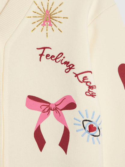 Dsiney Kidz - River Island Cream Iconic Embroidered Cardigan image 2