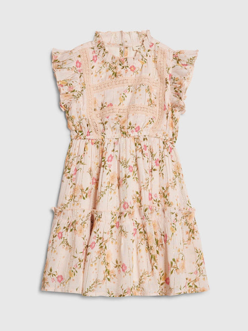 Dsiney Kidz - River Island Pink Floral Chiffon Charm Dress image 1