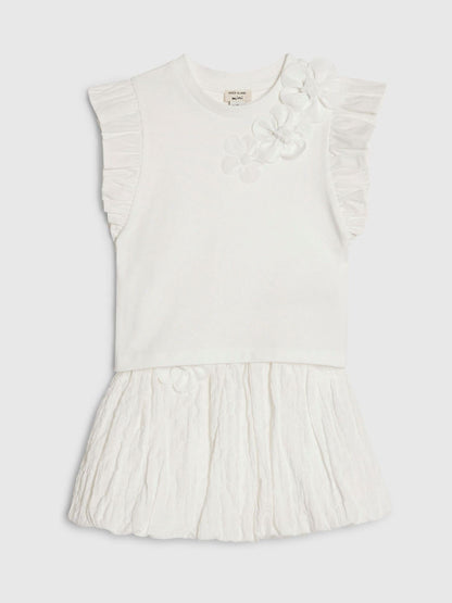 Dsiney Kidz - River Island White Frill Sleeve T-Shirt & Skirt Set image 5