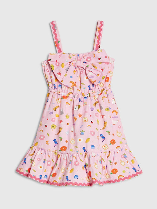 Dsiney Kidz - River Island Pink Icon Bow Frill Dress image 1
