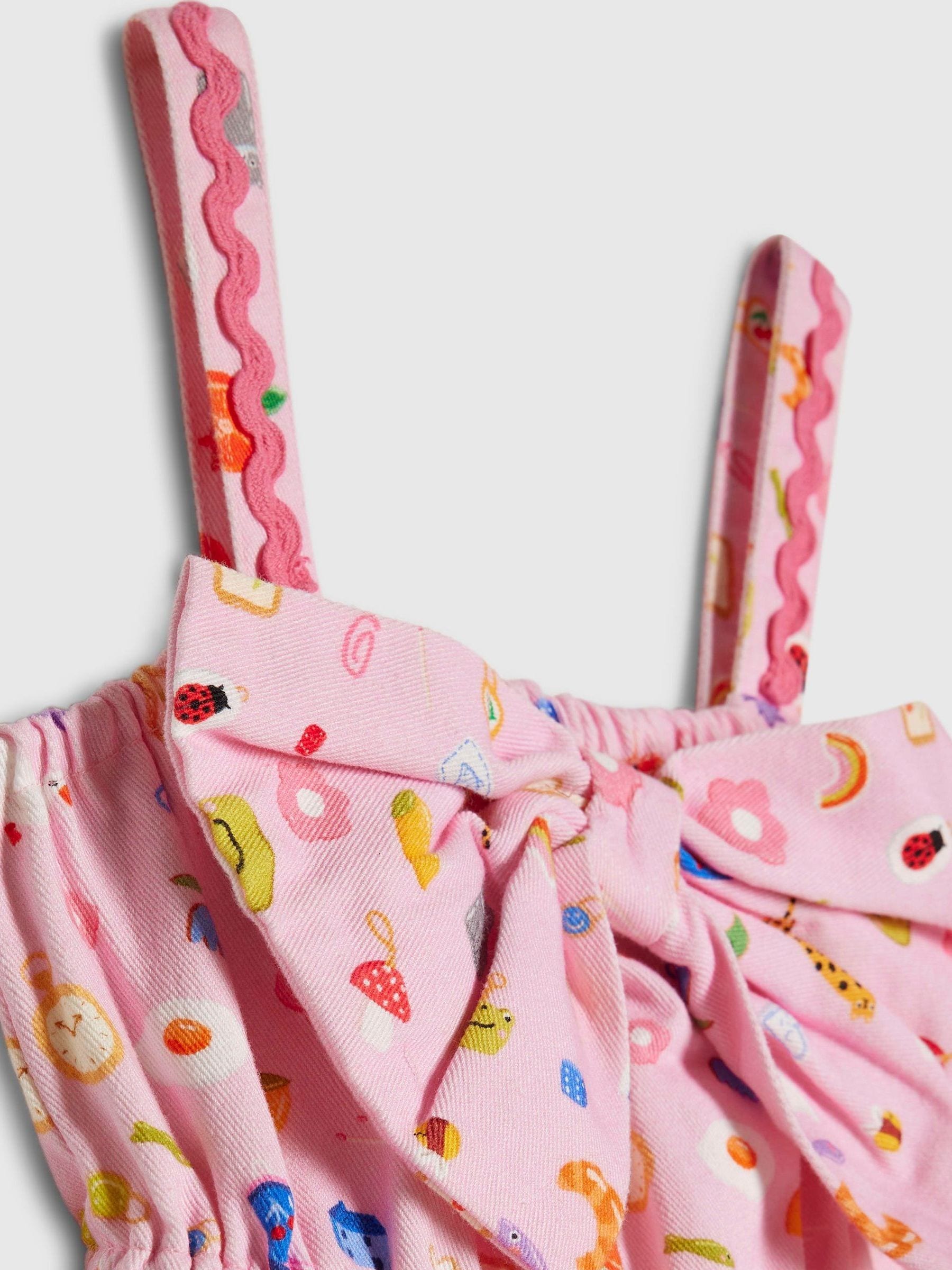 River Island Pink Icon Bow Frill Dress image 4