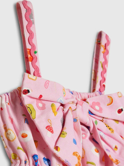 River Island Pink Icon Bow Frill Dress image 4