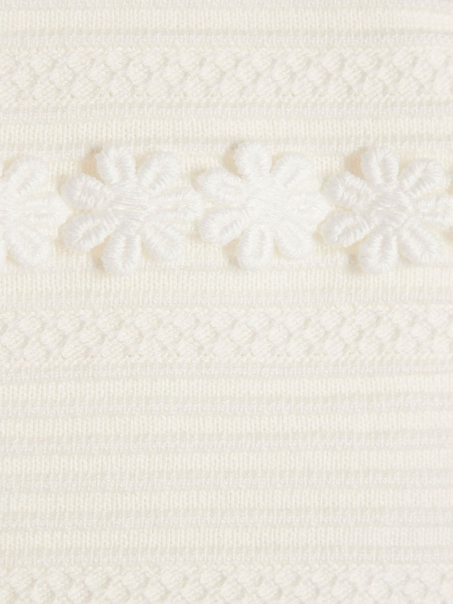 River Island White Knitted Floral Cardigan & Skirt Set image 5