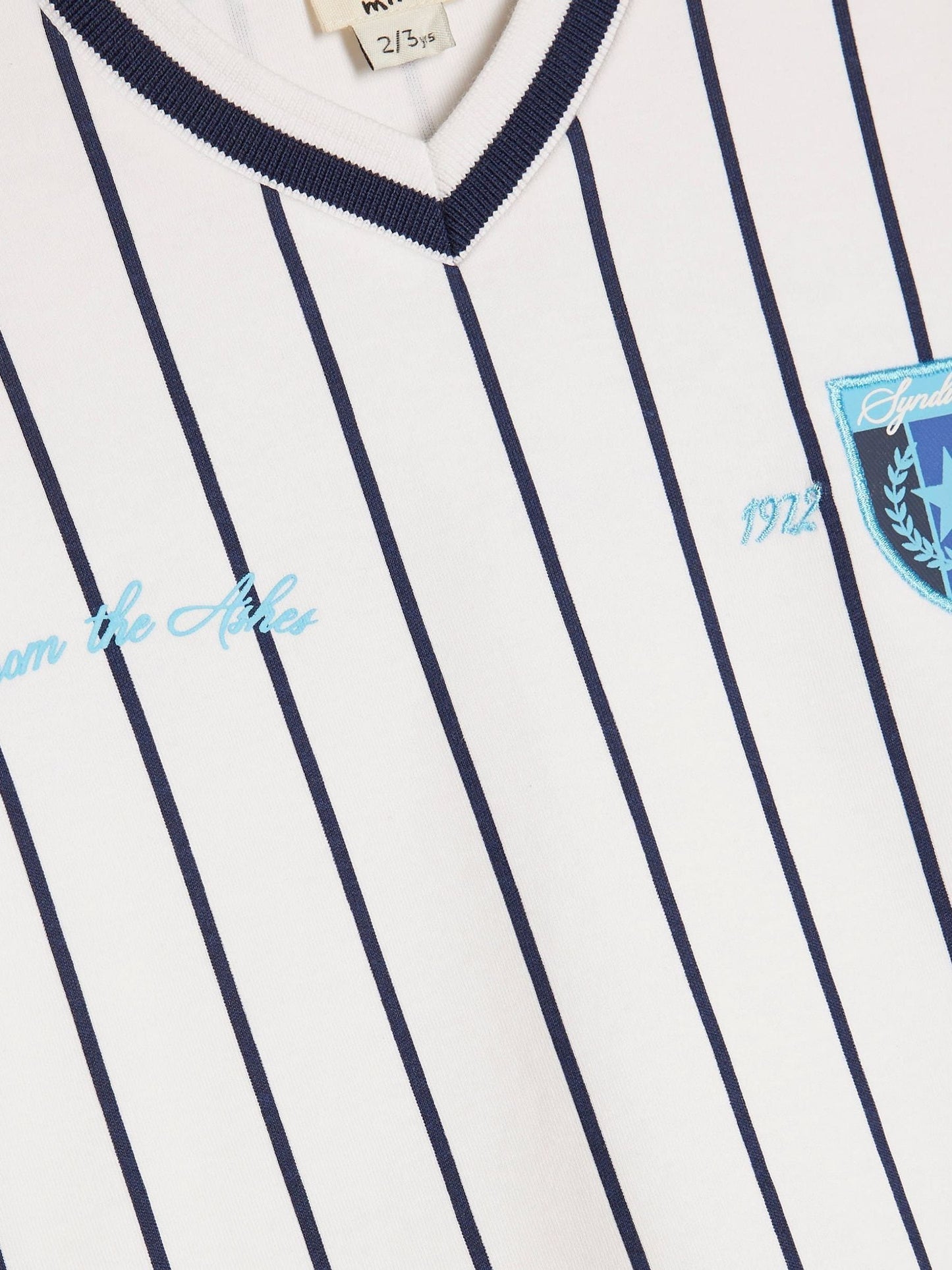 Dsiney Kidz - River Island White Oversized Baseball Stripe T-Shirt & Shorts Set image 4