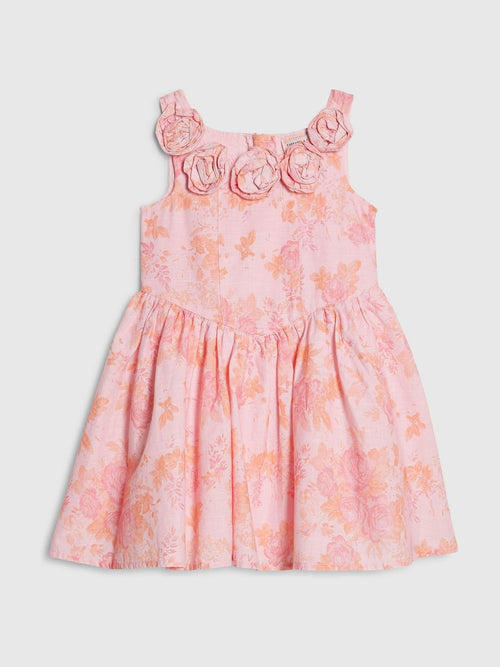 Dsiney Kidz - River Island Pink Corsage Floral Dress image 1