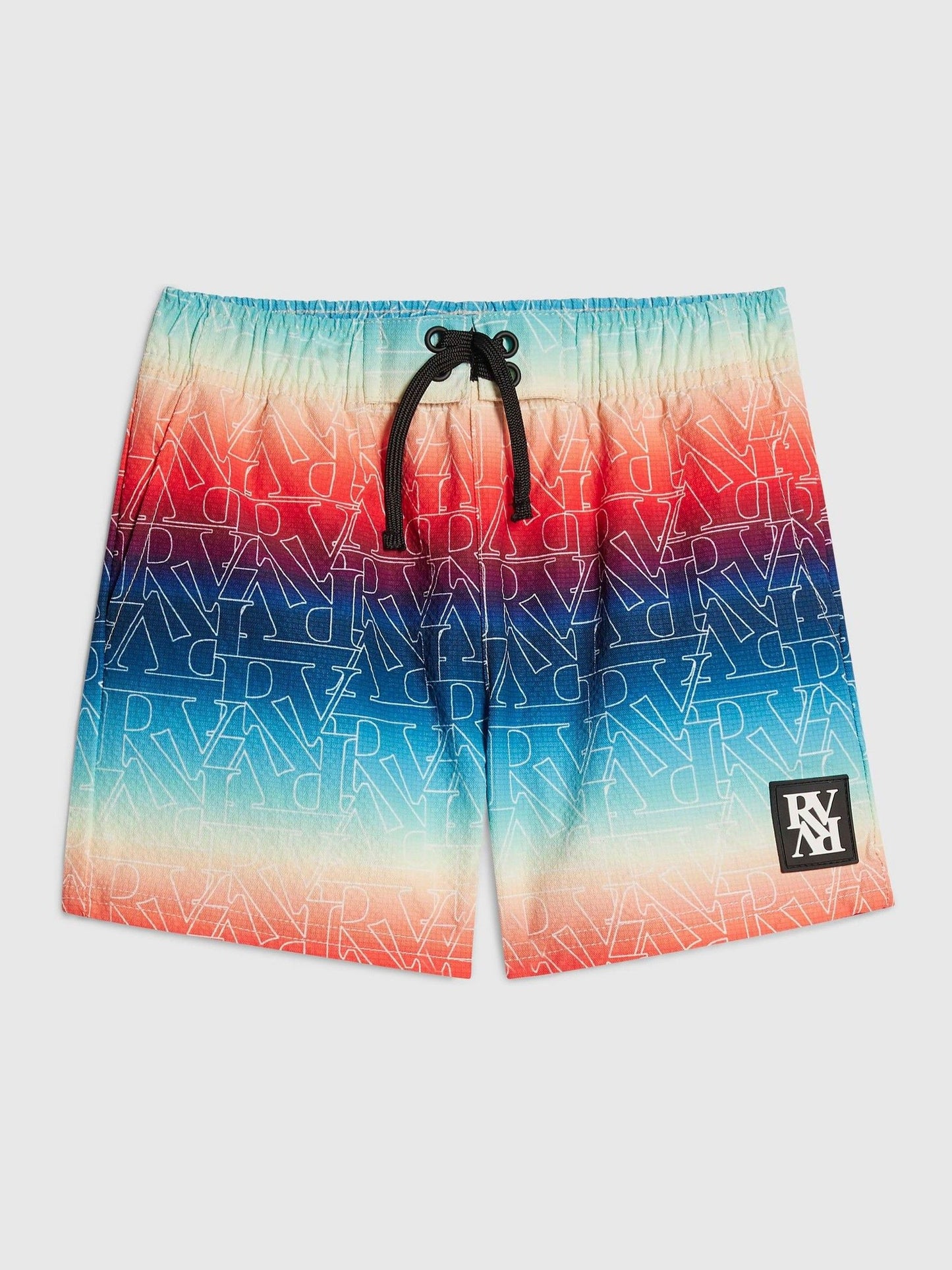 River Island Orange Ombre Monogram Swim Shorts image 1