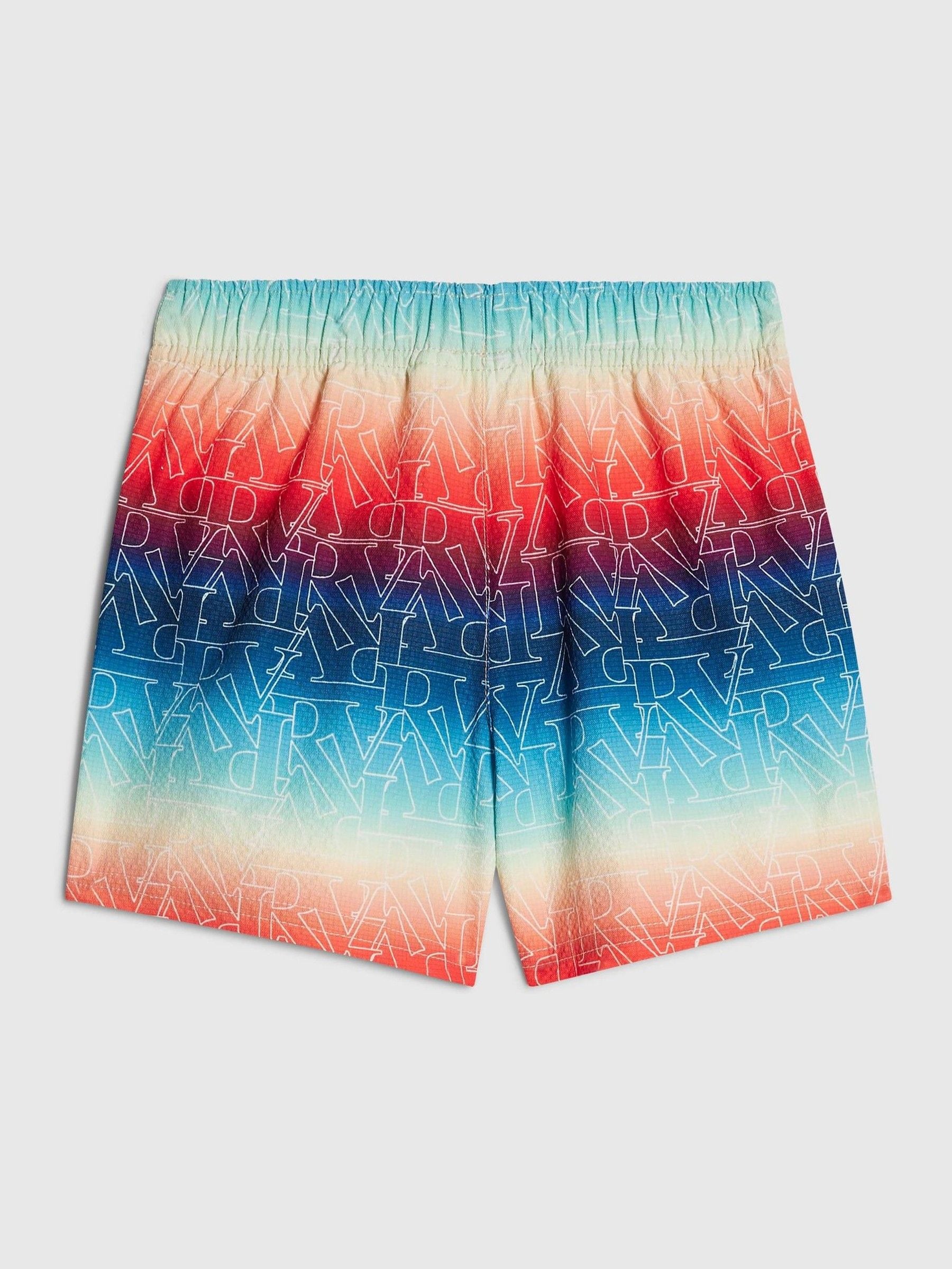 River Island Orange Ombre Monogram Swim Shorts image 2