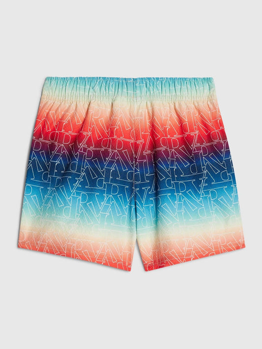 River Island Orange Ombre Monogram Swim Shorts image 2