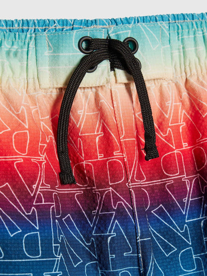River Island Orange Ombre Monogram Swim Shorts image 3