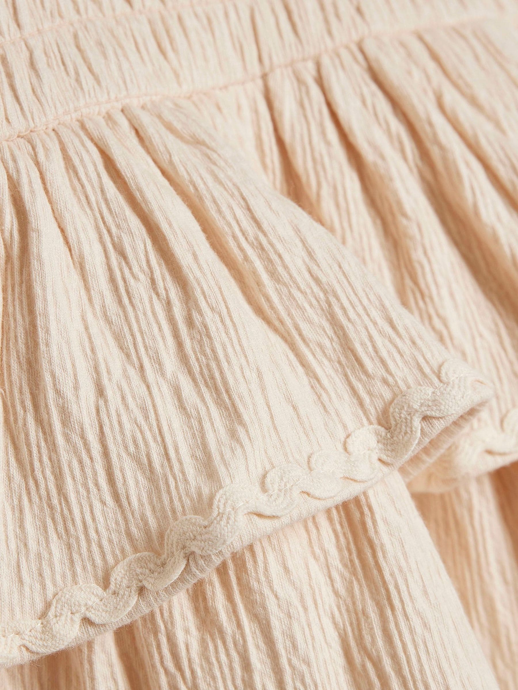 River Island Cream Asymmetric Crochet Flower Dress image 3