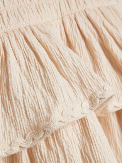River Island Cream Asymmetric Crochet Flower Dress image 3
