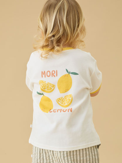Dsiney Kidz - MORI White Squeeze of Sunshine Citrus Oversized Cotton Tshirt image 2