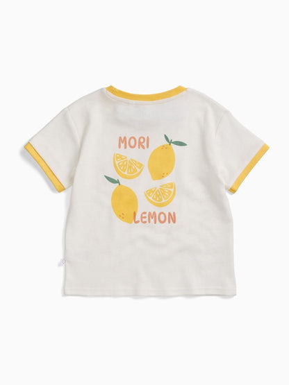 Dsiney Kidz - MORI White Squeeze of Sunshine Citrus Oversized Cotton Tshirt image 3