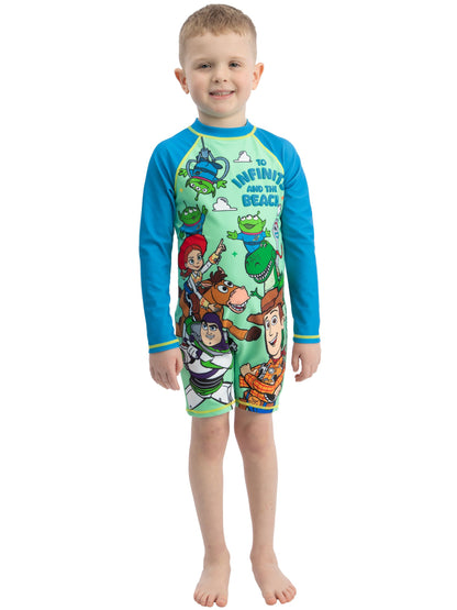 Character Green Disney Toy Story Swimsuit Woody, Buzz Lightyear, Jessie image 7