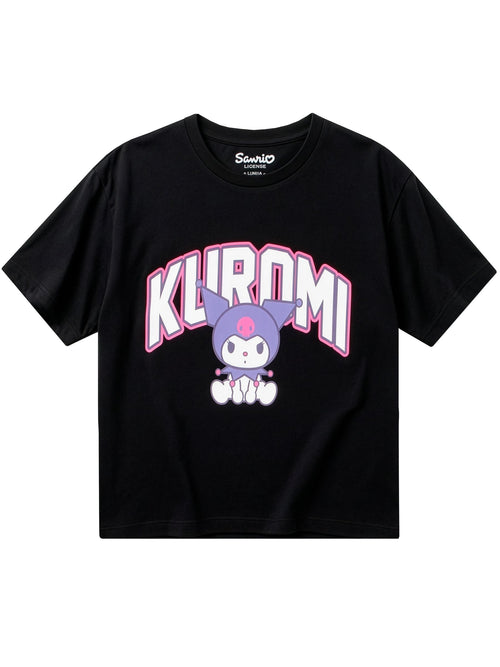 Character Black Hello Kitty Kuromi T-Shirt image 1