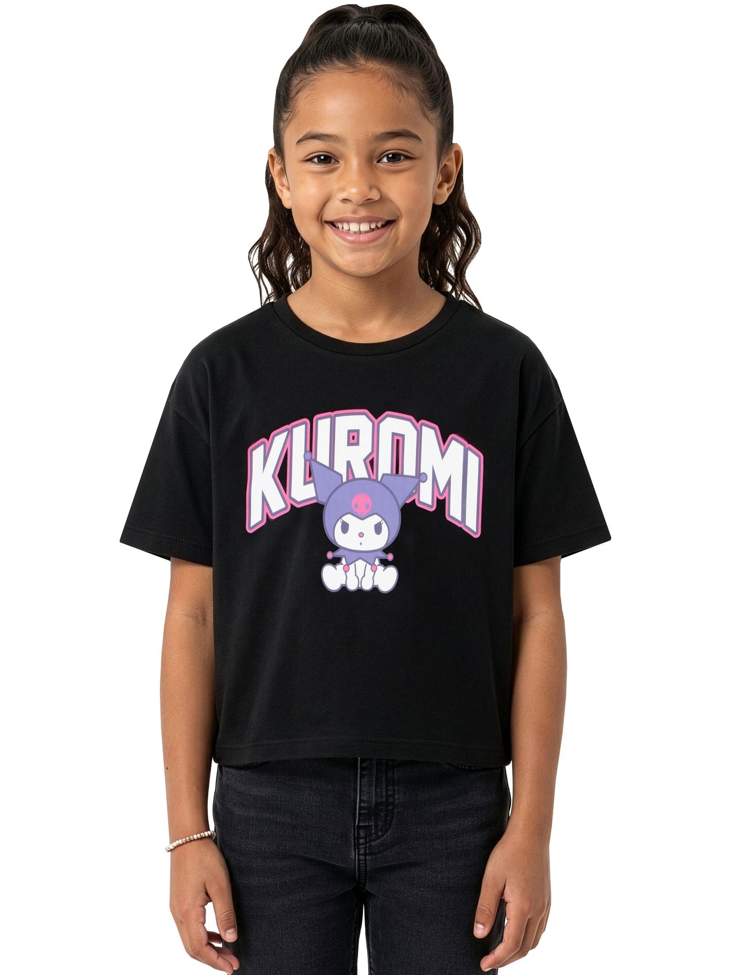 Character Black Hello Kitty Kuromi T-Shirt image 6