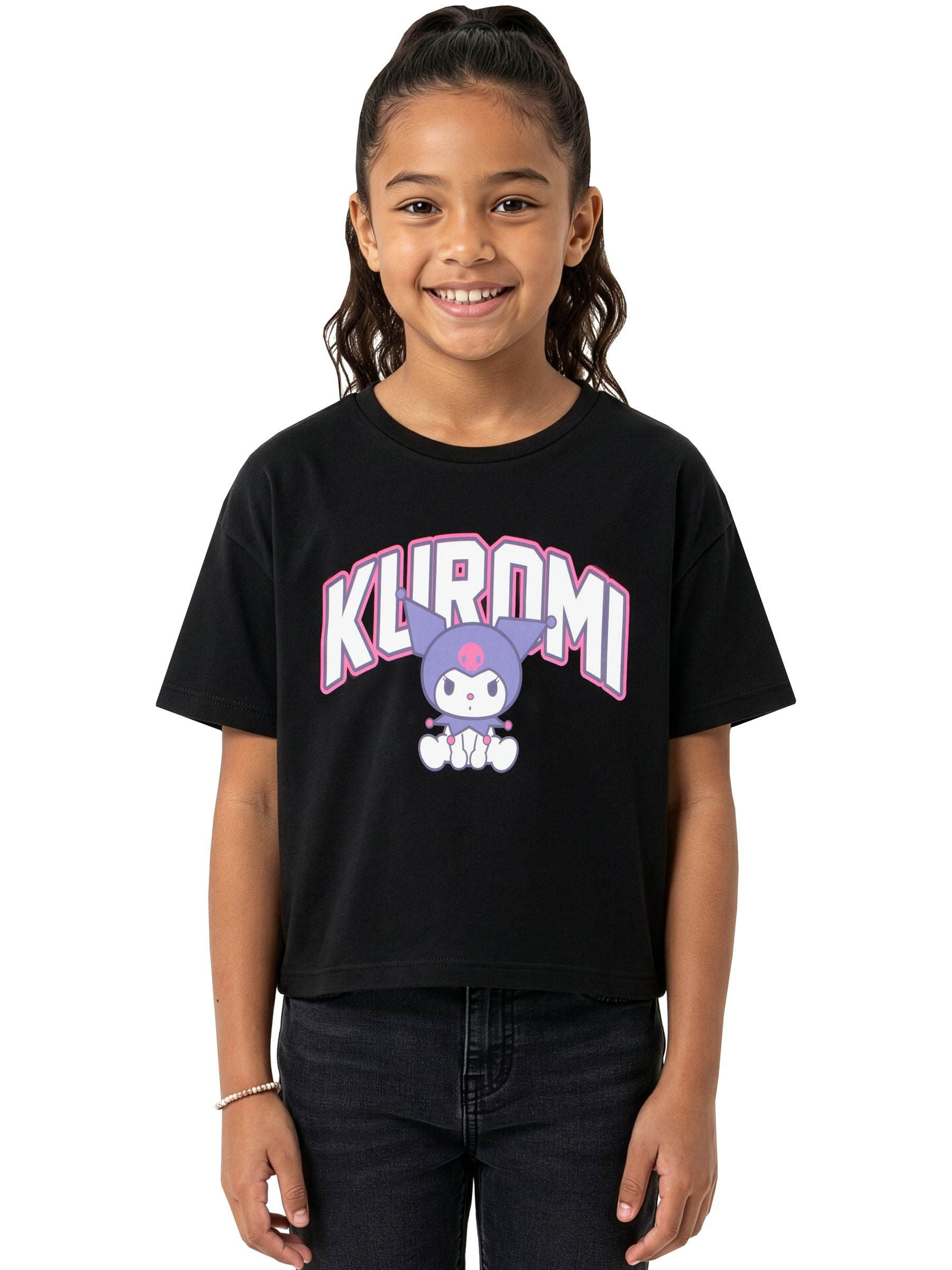 Character Black Hello Kitty Kuromi T-Shirt image 6