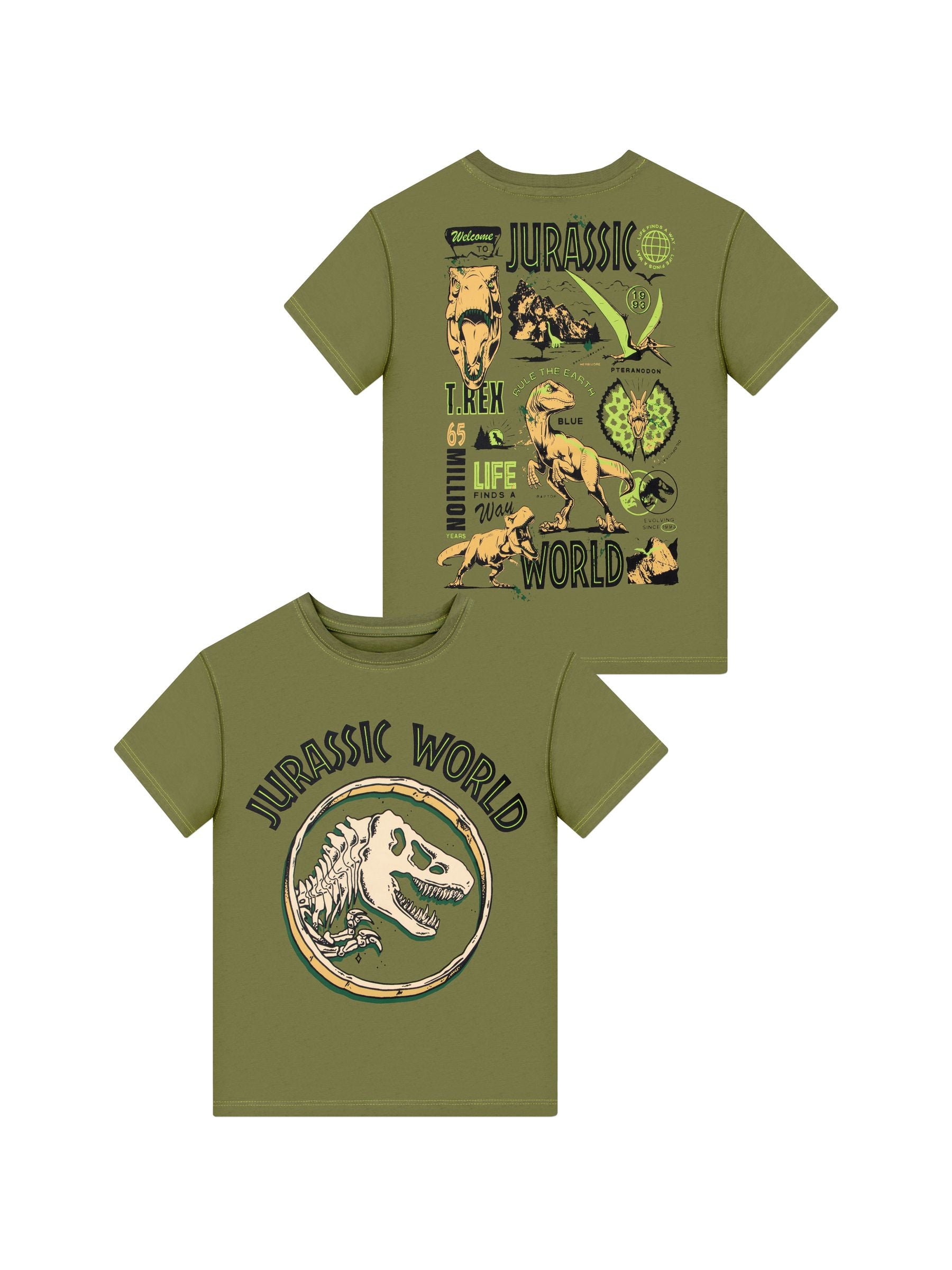 Dsiney Kidz - Character Green Jurassic World T-Rex T-Shirt image 1