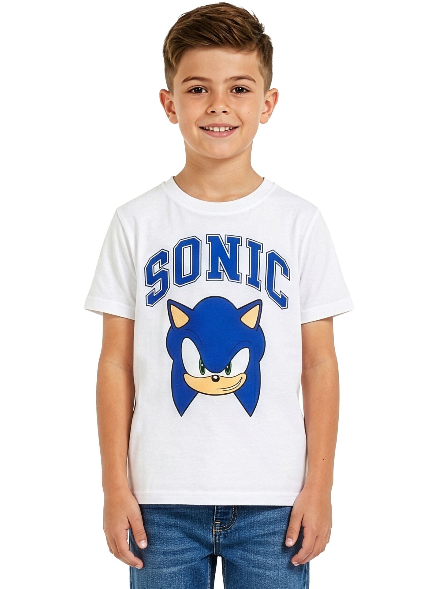 Character White Sonic The Hedgehog T-Shirt image 1