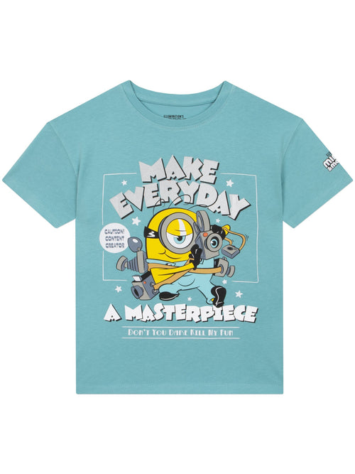 Dsiney Kidz - Character Blue Minions T-Shirt With Metallic Detail image 1