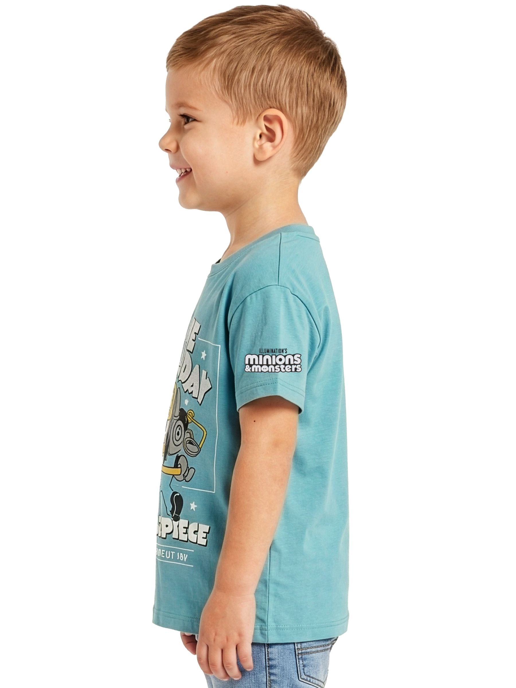 Dsiney Kidz - Character Blue Minions T-Shirt With Metallic Detail image 4