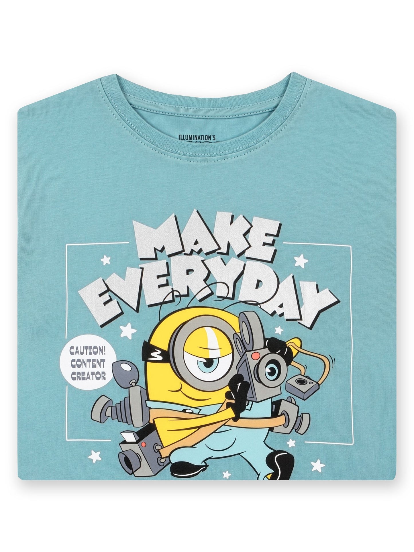 Dsiney Kidz - Character Blue Minions T-Shirt With Metallic Detail image 6