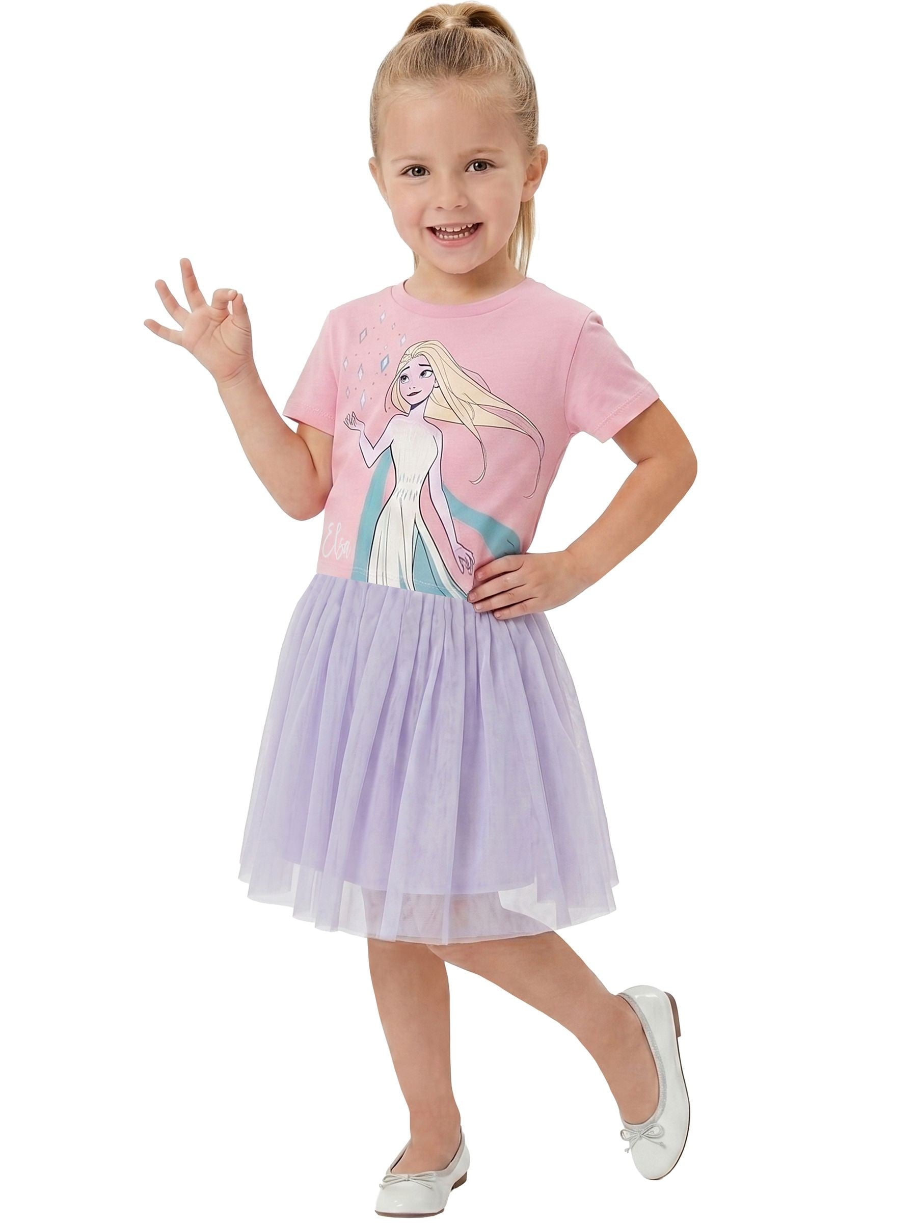 Character Purple Disney Frozen T-Shirt And Skirt Set image 4