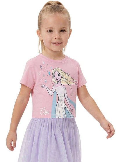 Character Purple Disney Frozen T-Shirt And Skirt Set image 5