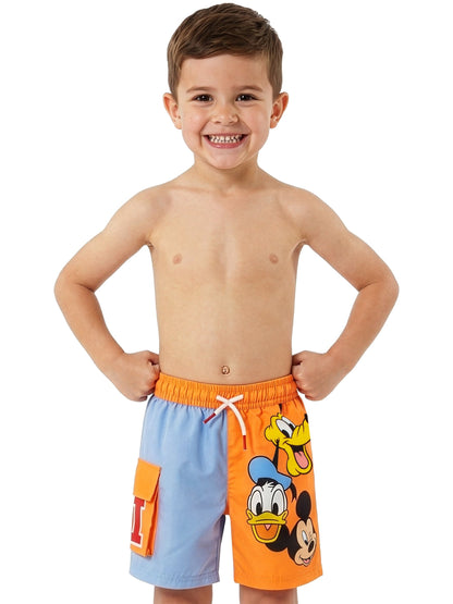 Character Orange Disney Mickey Mouse Donald And Pluto Swimming Trunks image 4