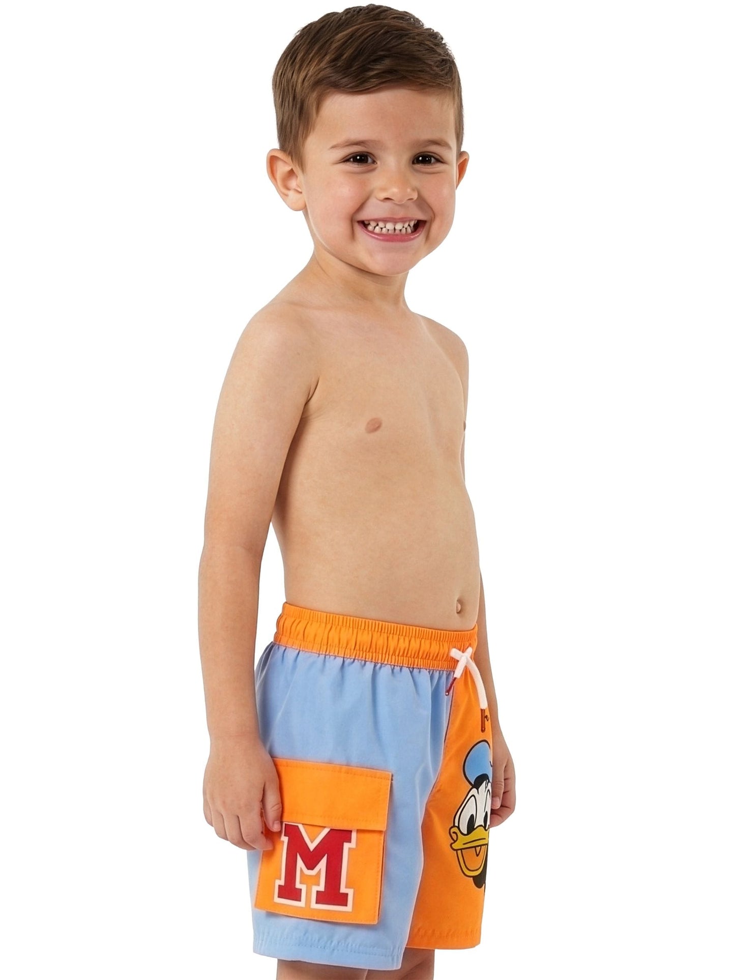 Character Orange Disney Mickey Mouse Donald And Pluto Swimming Trunks image 5
