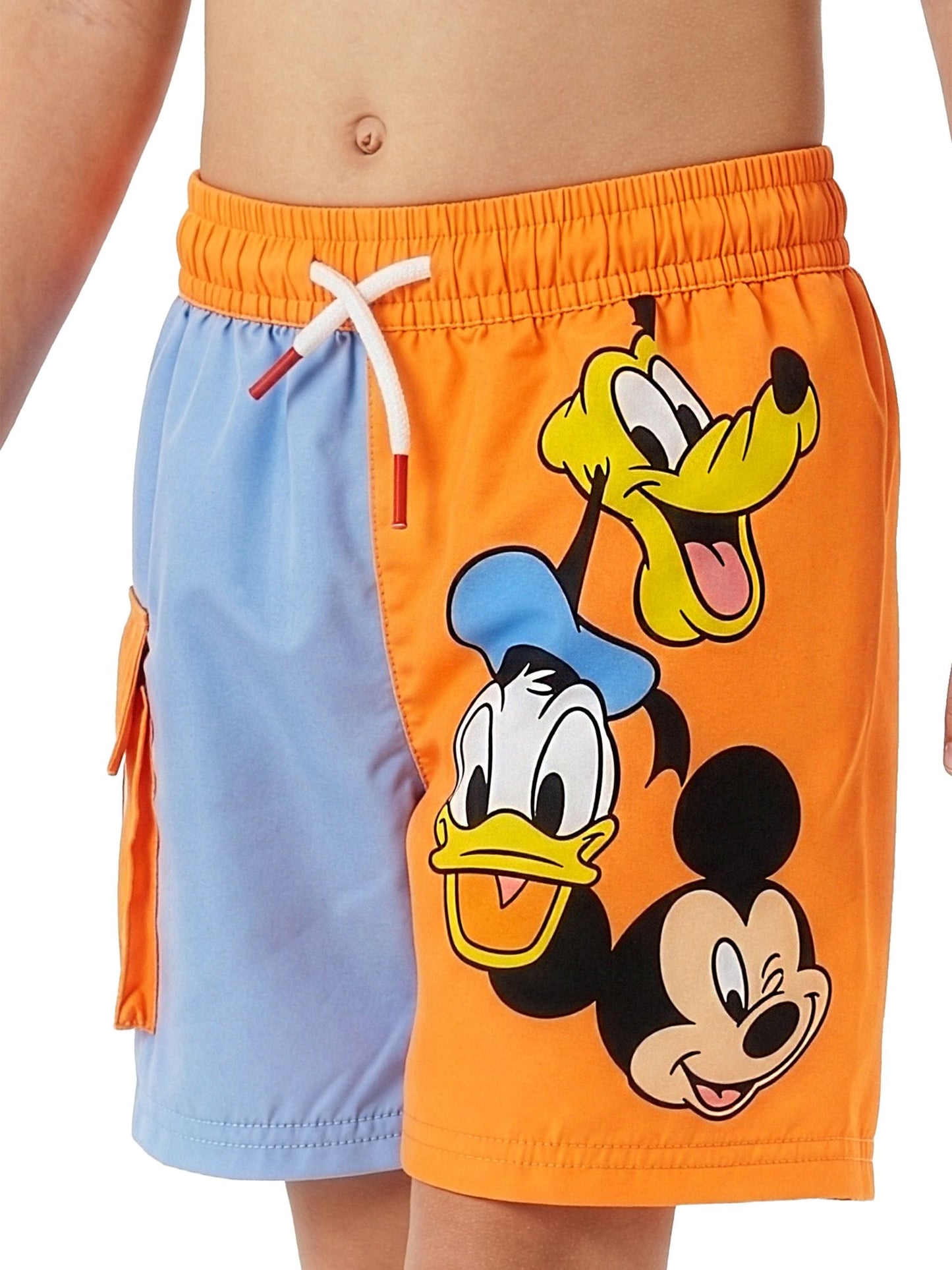 Character Orange Disney Mickey Mouse Donald And Pluto Swimming Trunks image 6