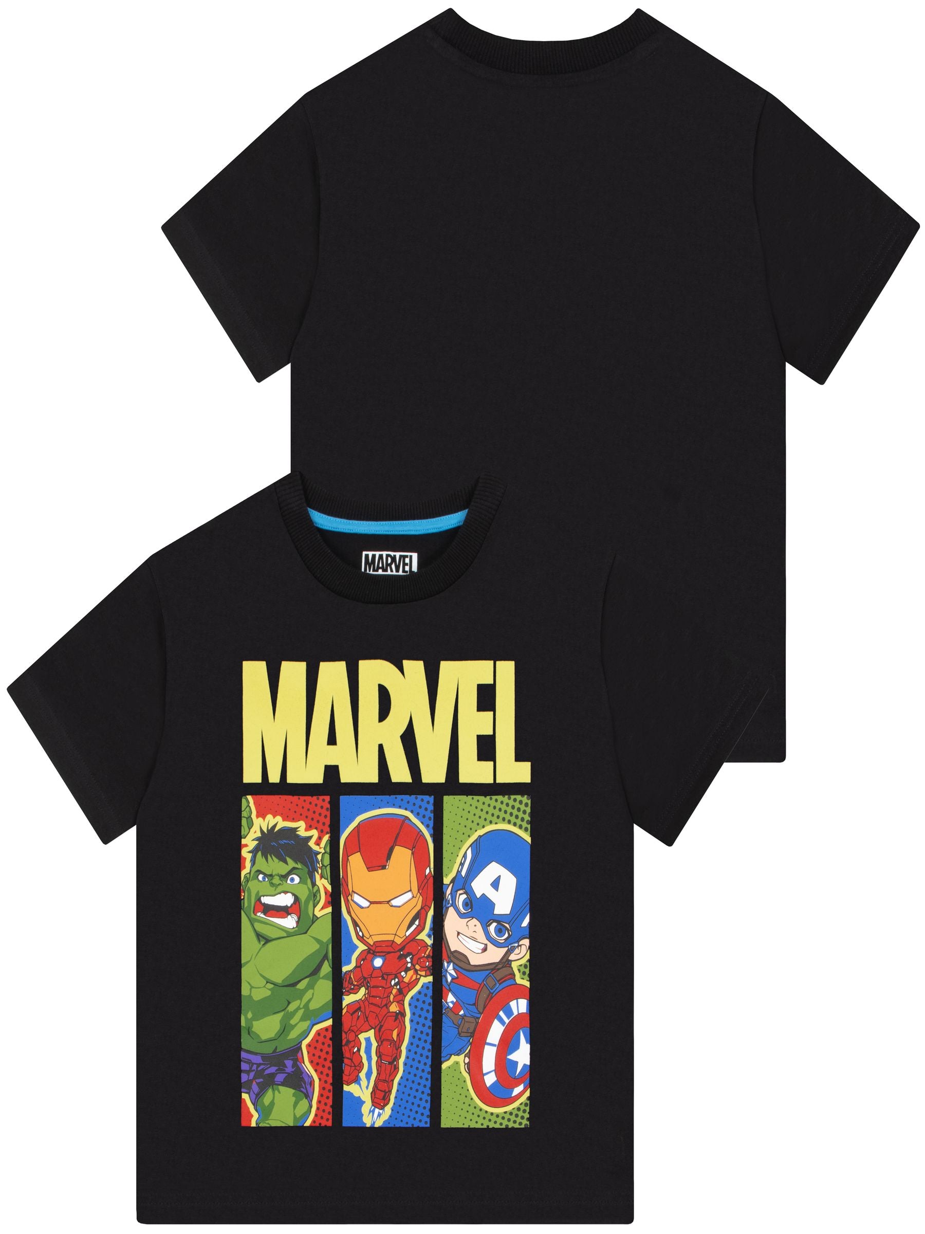Character Blue Marvel Avengers Iron Man, Captain America And Hulk T-Shirts 3 Pack image 2