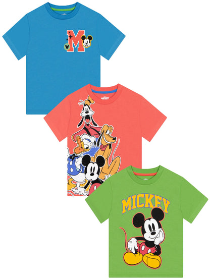 Dsiney Kidz - Character Blue Disney Mickey Mouse Mickey Donald And Goofy T-Shirts 3 Pack image 1