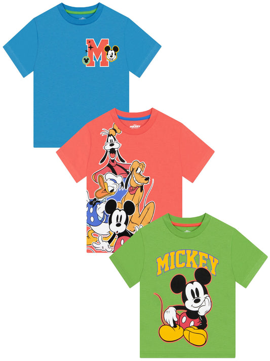 Disney Kidz - Character Blue Disney Mickey Mouse Mickey Donald And Goofy T-Shirts 3 Pack image 1