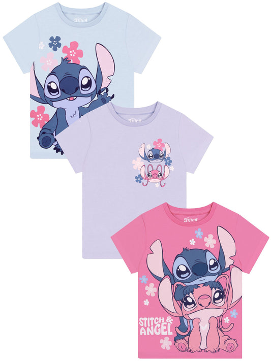Dsiney Kidz - Character Blue Disney Lilo & Stitch T-Shirts 3 Pack image 1