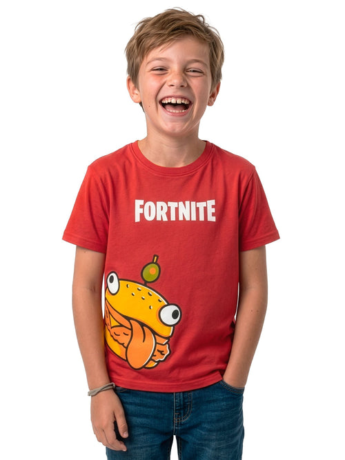 Character Red Fortnite Burger T-Shirt image 1