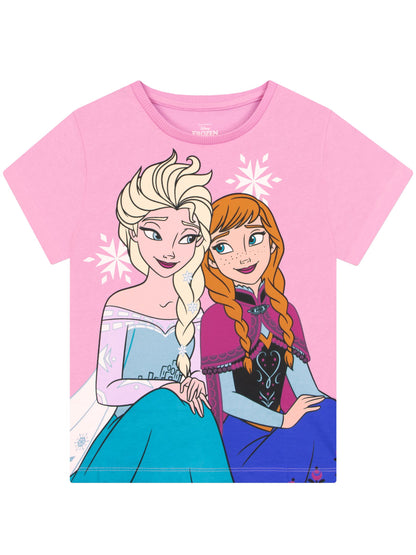Character Pink Disney Frozen  Anna And Elsa T-Shirts 3 Pack image 4