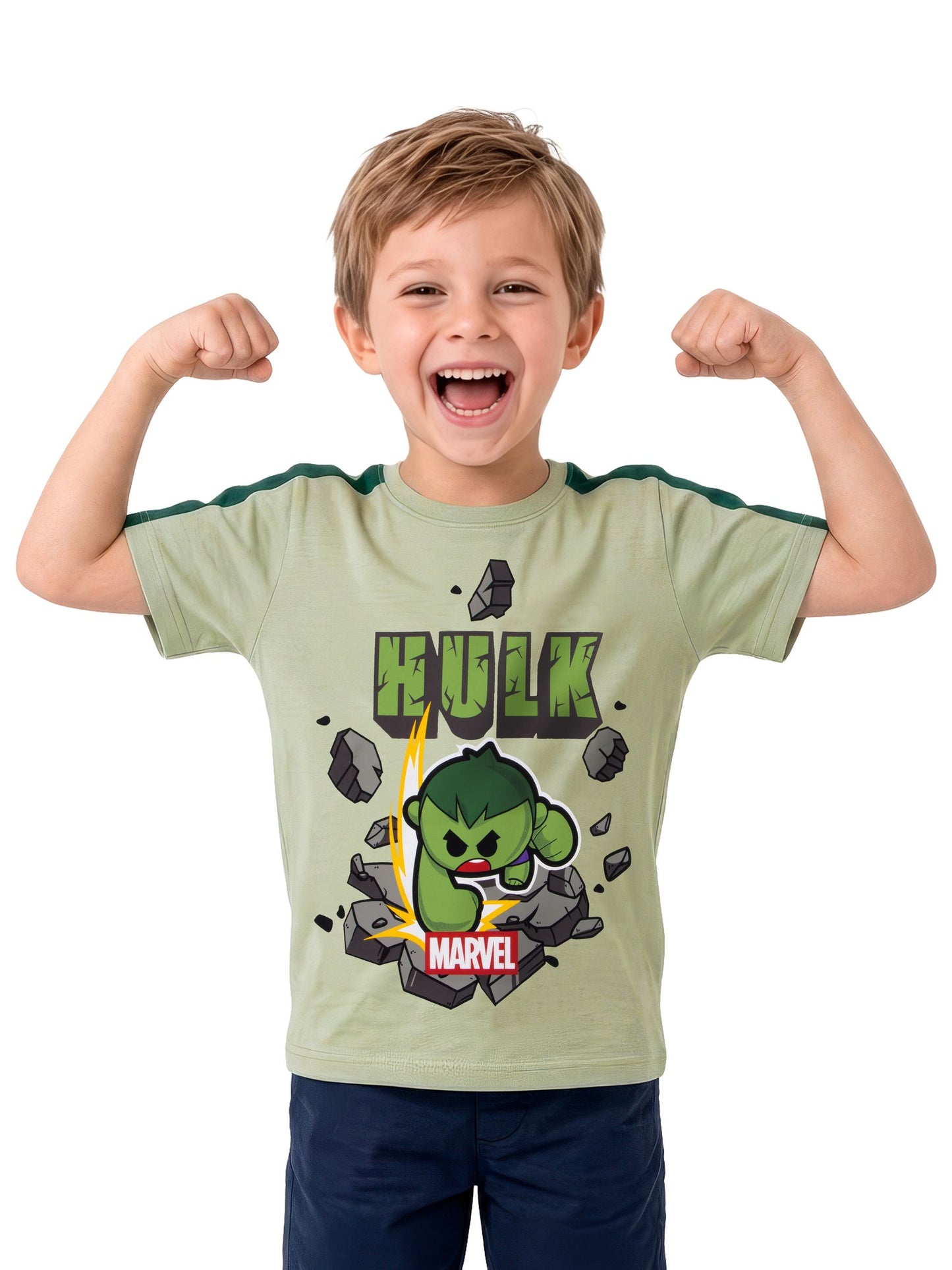 Dsiney Kidz - Character Green Marvel The Incredible Hulk T-Shirt image 2